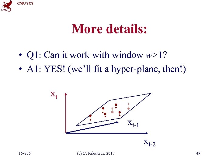 CMU SCS More details: • Q 1: Can it work with window w>1? •