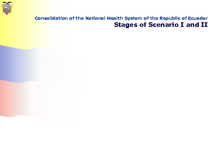 Consolidation of the National Health System of the Republic of Ecuador Stages of Scenario