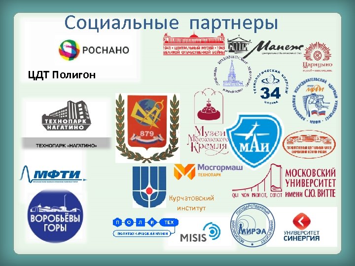 Социальные партнеры ЦДТ Полигон Курчатовский институт 