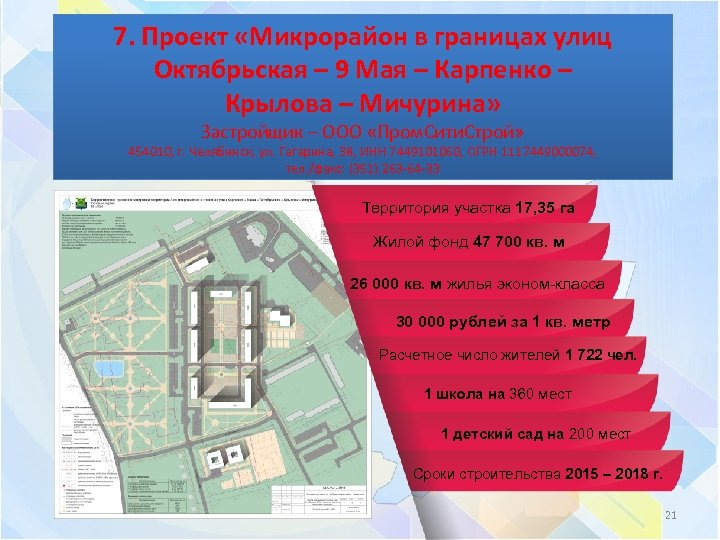 7. Проект «Микрорайон в границах улиц Октябрьская – 9 Мая – Карпенко – Крылова