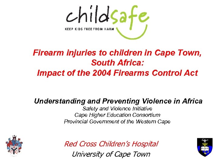 Firearm injuries to children in Cape Town, South Africa: Impact of the 2004 Firearms