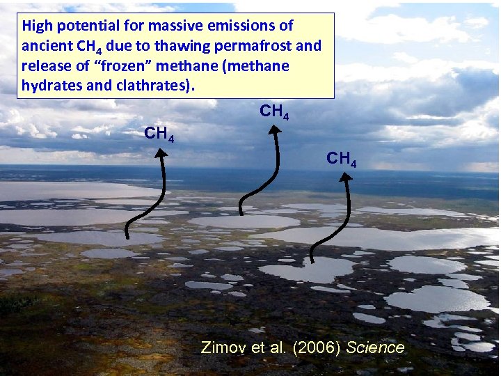 High potential for massive emissions of ancient CH 4 due to thawing permafrost and
