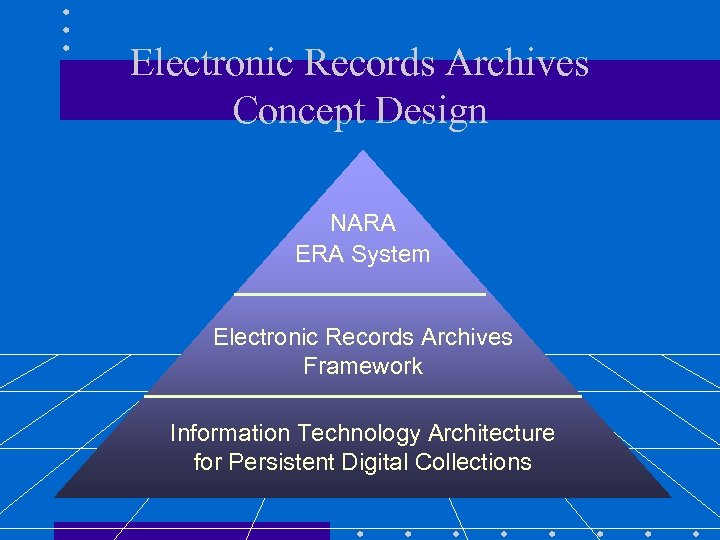 Electronic Records Archives Concept Design NARA ERA System Electronic Records Archives Framework Information Technology