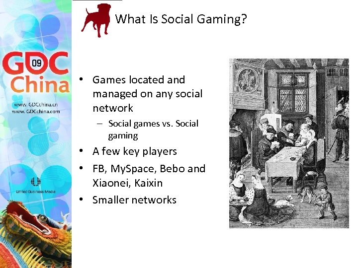 What Is Social Gaming? • Games located and managed on any social network –