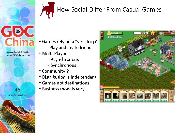 How Social Differ From Casual Games • Games rely on a “viral loop” -Play