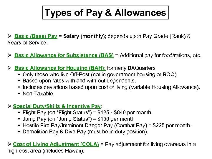 Army Pay Chart With Dependents