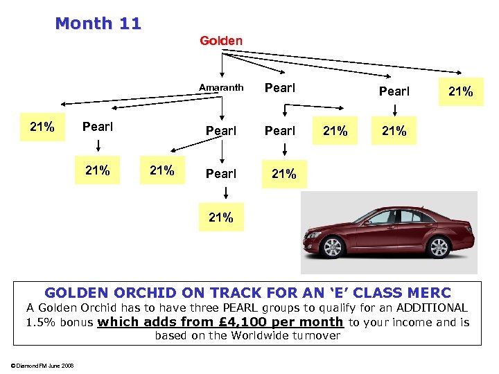 Month 11 Golden Amaranth 21% Pearl Pearl 21% 21% 21% GOLDEN ORCHID ON TRACK