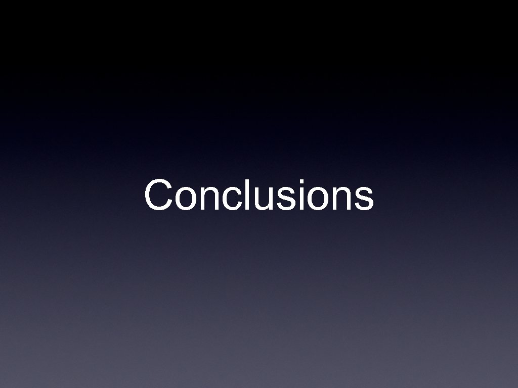 Conclusions 