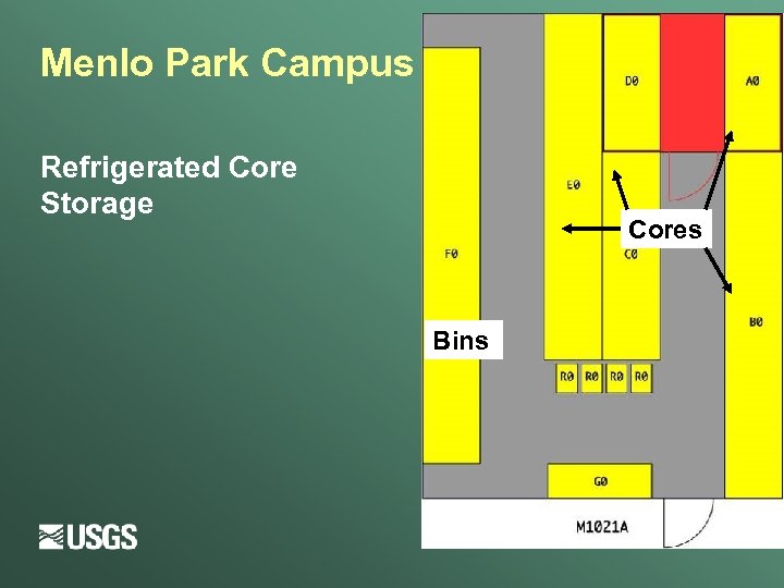 Menlo Park Campus Refrigerated Core Storage Cores Bins 