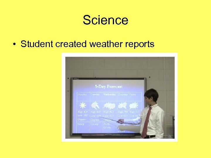 Science • Student created weather reports 
