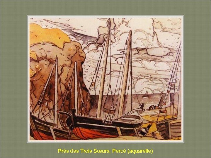 Près des Trois Sœurs, Percé (aquarelle) 