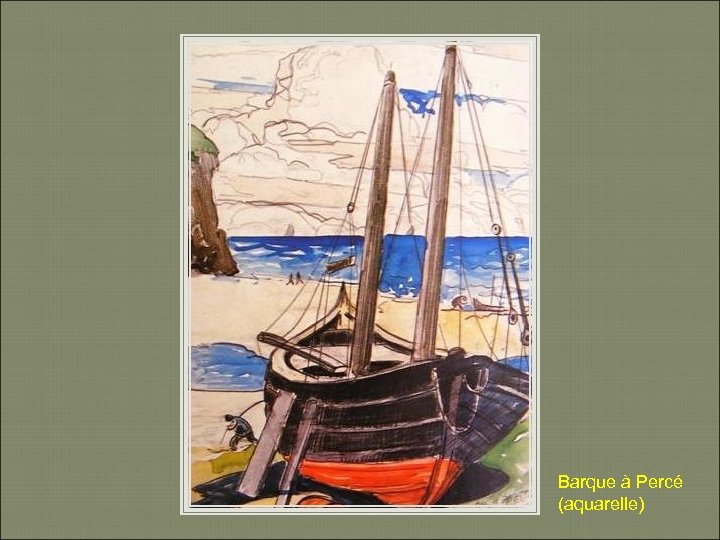 Barque à Percé (aquarelle) 