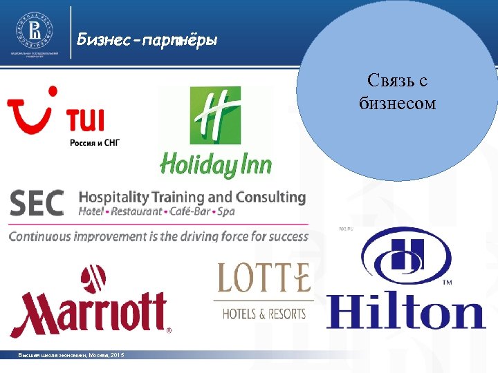 Бизнес-партнёры Связь с бизнесом фото Высшая школа экономики, Москва, 2015 