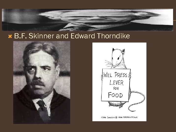  B. F. Skinner and Edward Thorndike 