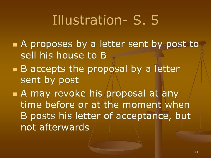 Illustration- S. 5 n n n A proposes by a letter sent by post