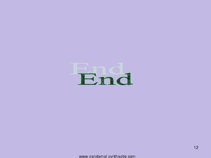 12 www. sandamal. synthasite. com 