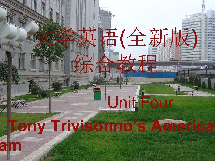 大学英语(全新版) 综合教程 Unit Four Tony Trivisonno’s American am 