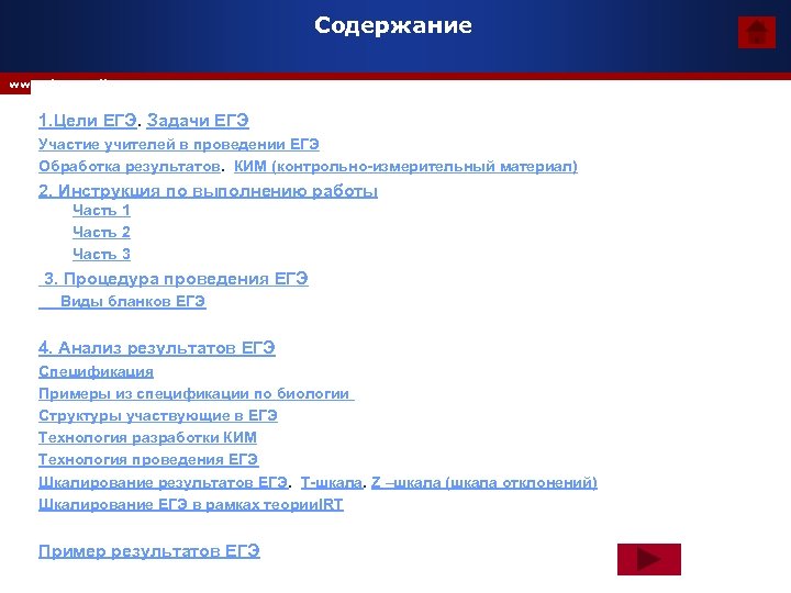 Содержание www. themegallery. com 1. Цели ЕГЭ. Задачи ЕГЭ Участие учителей в проведении ЕГЭ