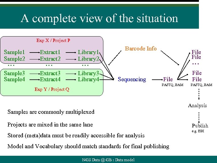 A complete view of the situation Exp X / Project P Sample 1 Sample