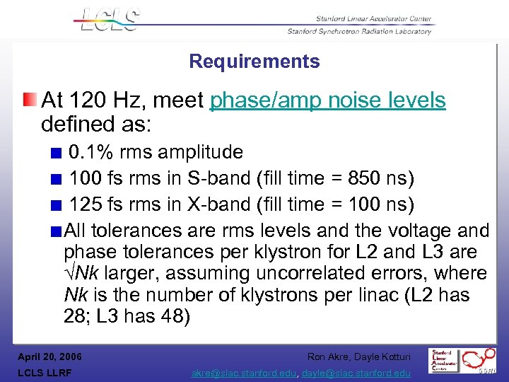 Requirements At 120 Hz, meet phase/amp noise levels defined as: 0. 1% rms amplitude