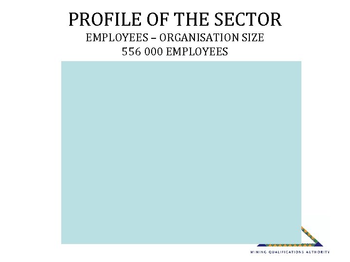 PROFILE OF THE SECTOR EMPLOYEES – ORGANISATION SIZE 556 000 EMPLOYEES 