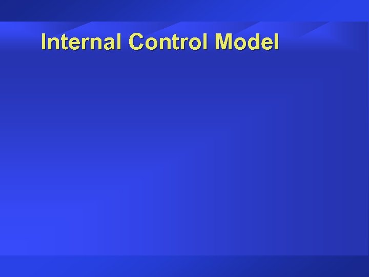 Internal Control Model 