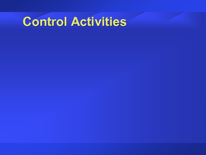 Control Activities 