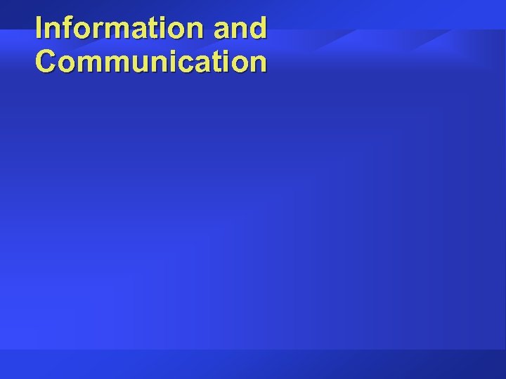Information and Communication 