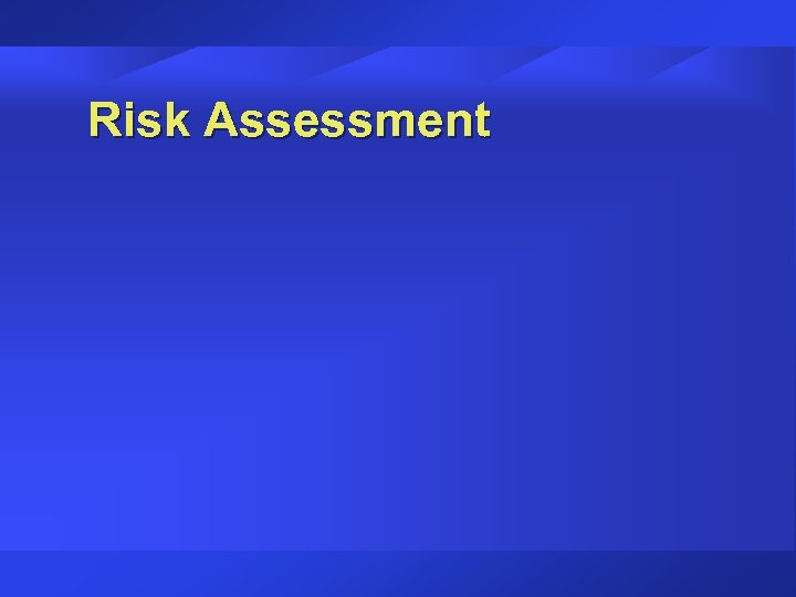 Risk Assessment 