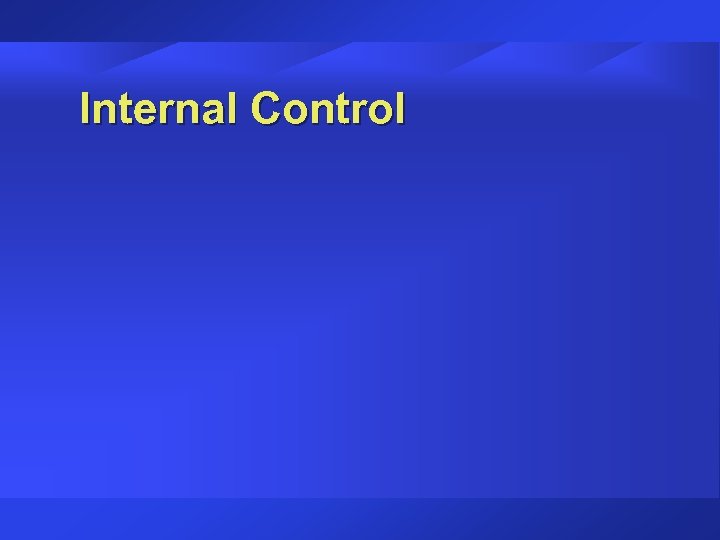 Internal Control 