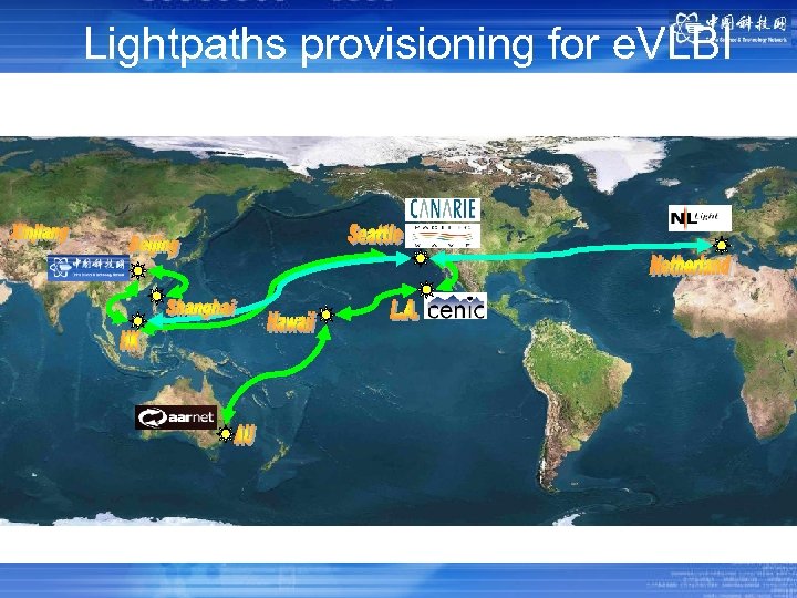 Lightpaths provisioning for e. VLBI 