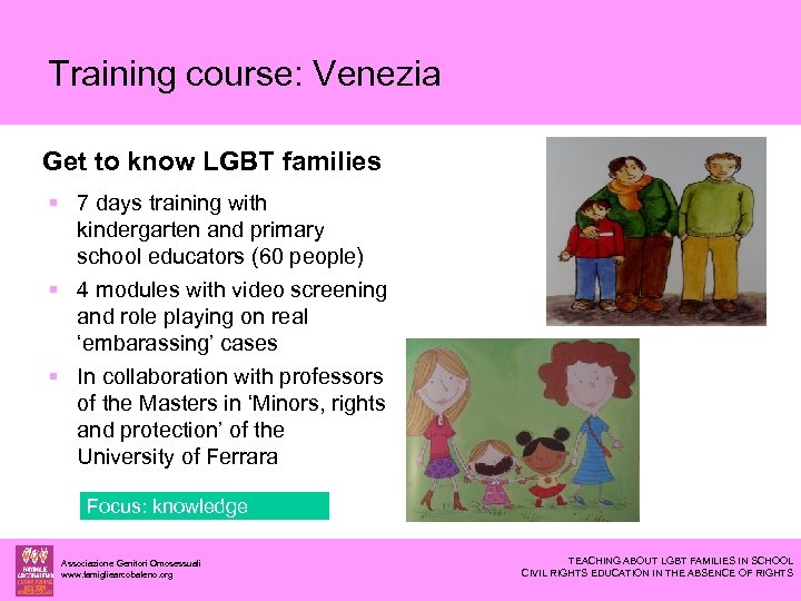 Training course: Venezia Get to know LGBT families 7 days training with kindergarten and