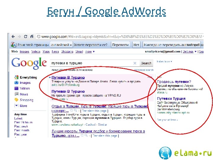 Бегун / Google Ad. Words 