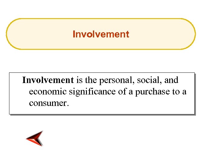 Involvement is the personal, social, and economic significance of a purchase to a consumer.