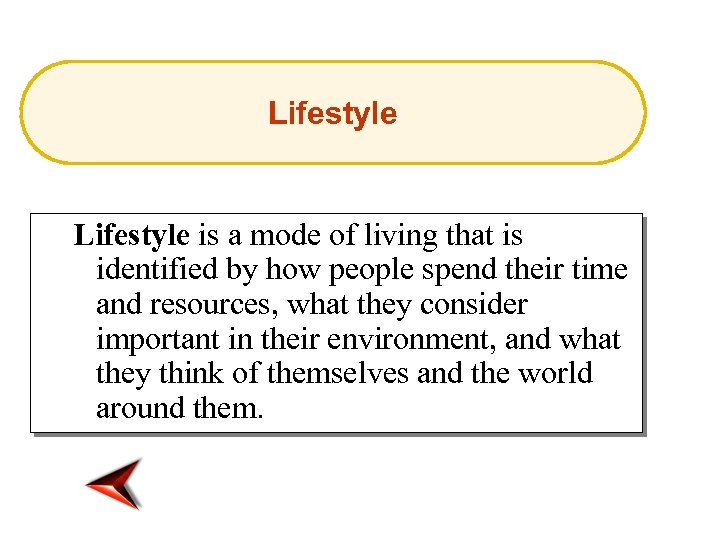 Lifestyle is a mode of living that is identified by how people spend their