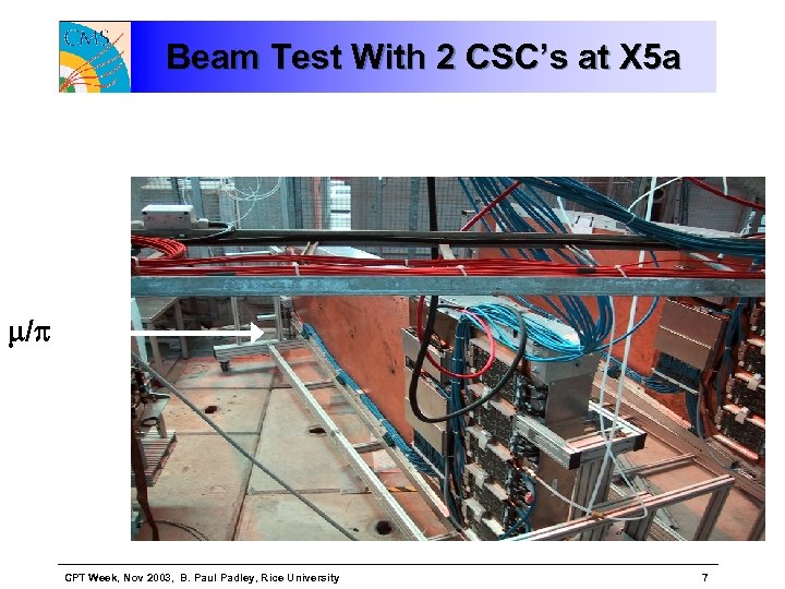 Beam Test With 2 CSC’s at X 5 a / CPT Week, Nov 2003,