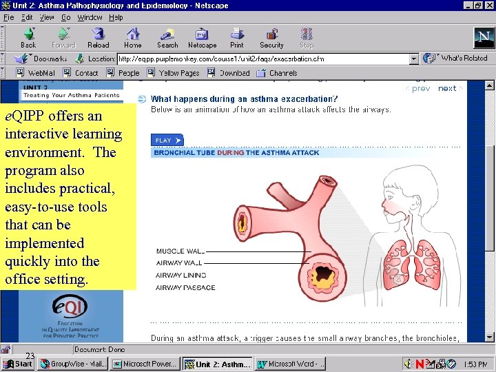 The American Board of Pediatrics e. QIPP offers an interactive learning environment. The program