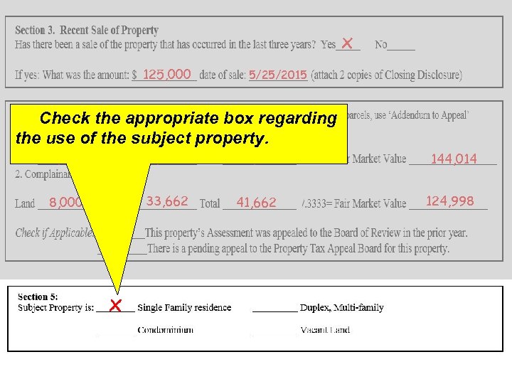 x 125, 000 5/25/2015 Check the appropriate box regarding the use of the subject