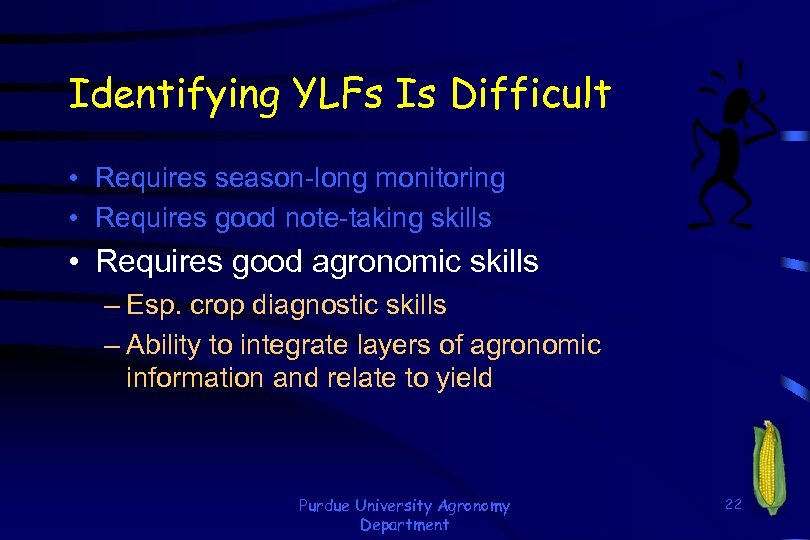 Identifying YLFs Is Difficult • Requires season-long monitoring • Requires good note-taking skills •