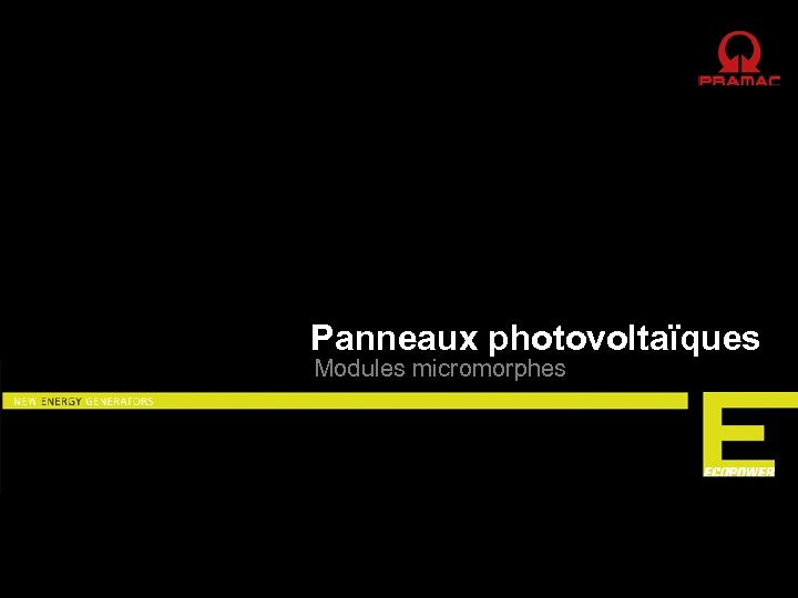 Panneaux photovoltaïques Modules micromorphes 
