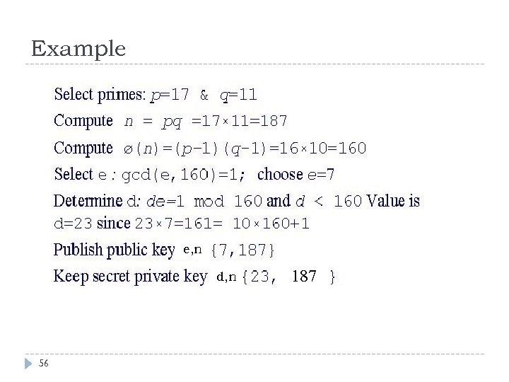 Example e, n d, n 56 187 