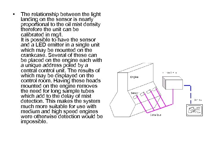  • The relationship between the light landing on the sensor is nearly proportional