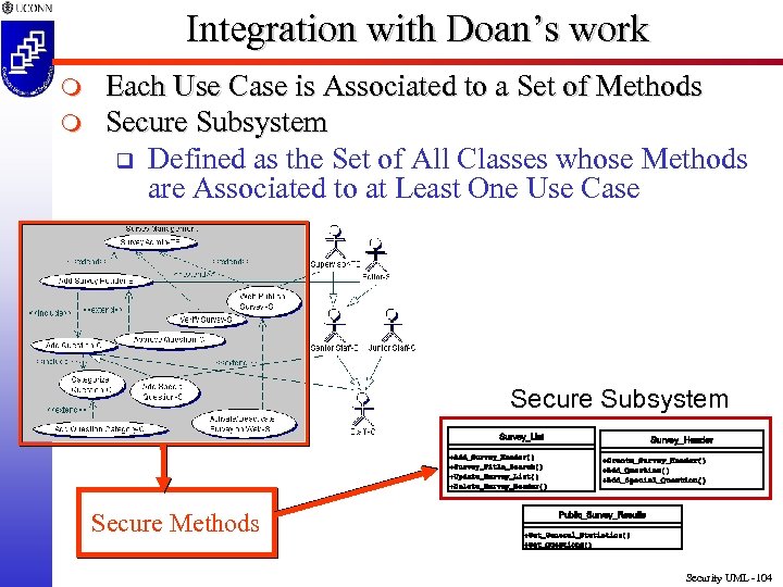 Integration with Doan’s work m m Each Use Case is Associated to a Set