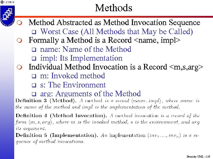 Methods m m m Method Abstracted as Method Invocation Sequence q Worst Case (All