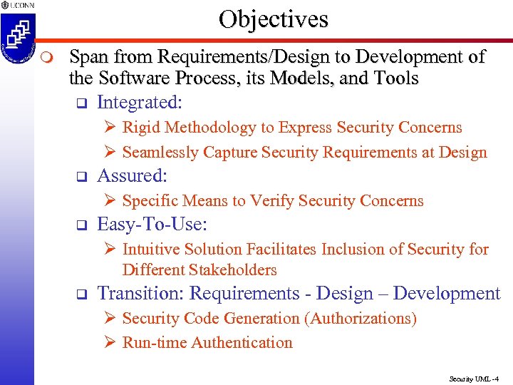 Objectives m Span from Requirements/Design to Development of the Software Process, its Models, and