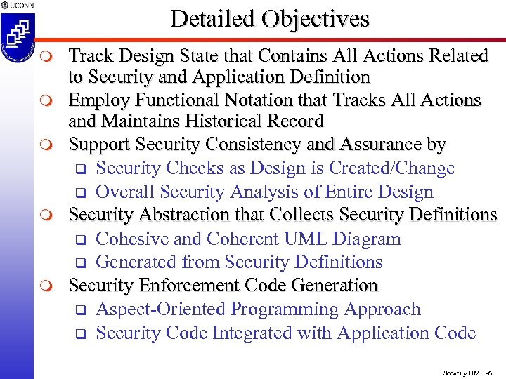 Detailed Objectives m m m Track Design State that Contains All Actions Related to