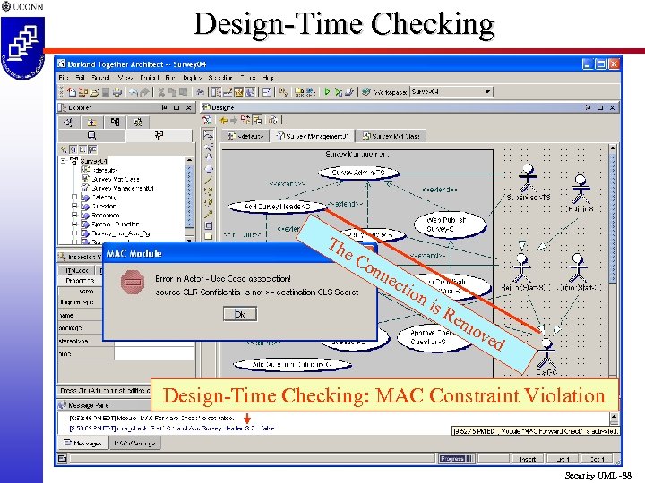 Design-Time Checking Th e. C on nec tio ni s. R em ov ed