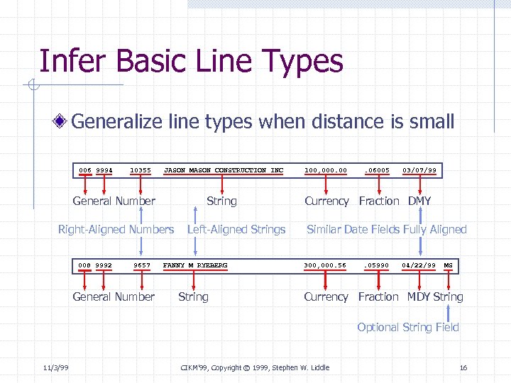 Infer Basic Line Types Generalize line types when distance is small 006 9994 10355