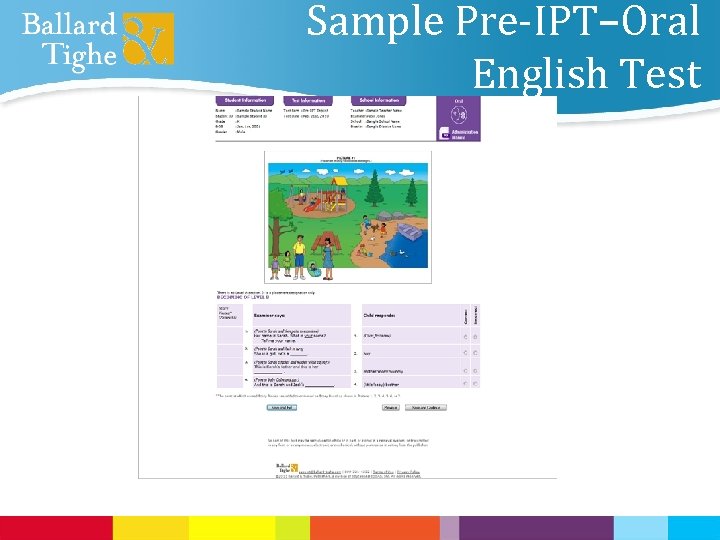 Sample Pre-IPT–Oral English Test 