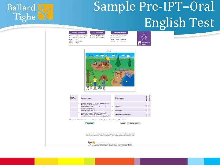 Sample Pre-IPT–Oral English Test 